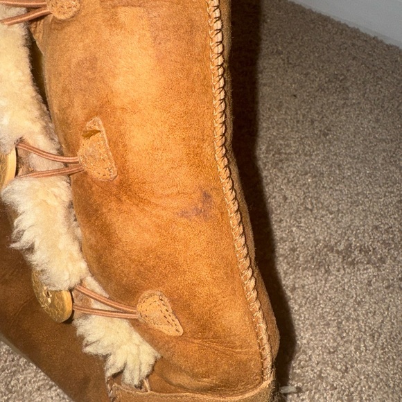 Bailey Suede Button Chestnut Triplet Tall Boots - Picture 6 of 6